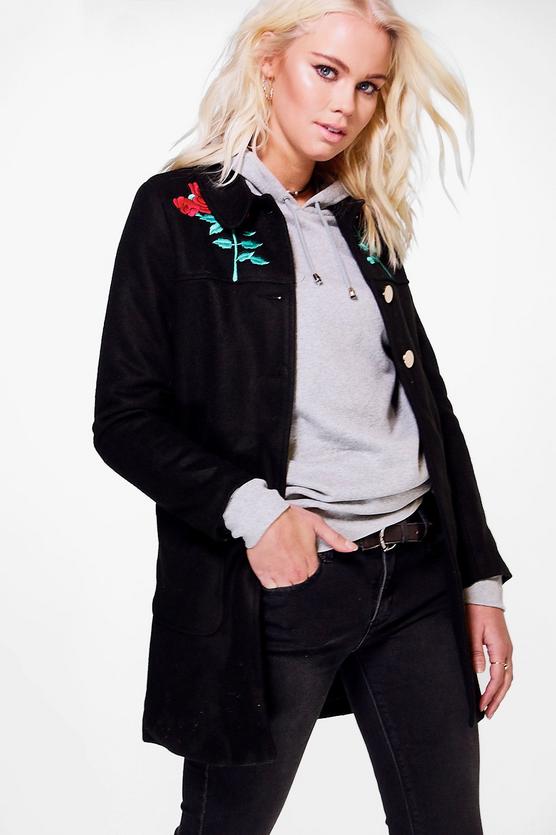 Eve Embroidered Wool Coat